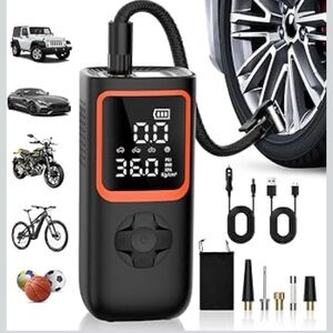 Tire Inflator Portable Air Compressor - 150PSI Cordless Air Pump for Car Tires
